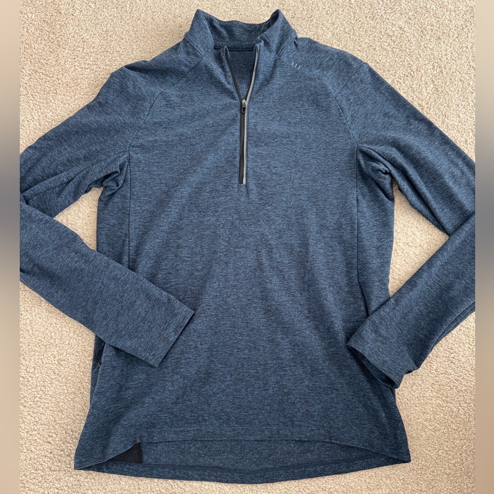 Lululemon Blue Quarter-Zip Pullover, Men Small